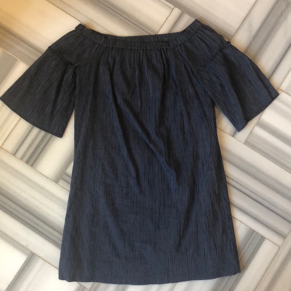 Madewell Navy Striped Dress